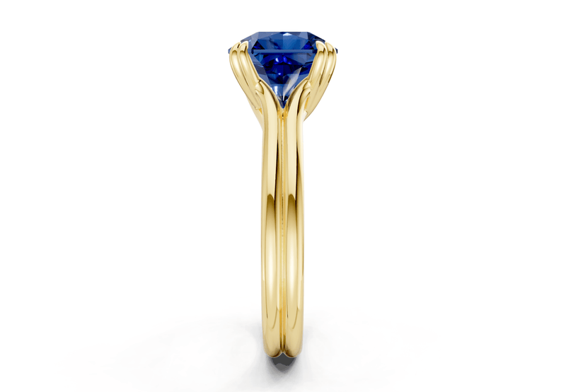 Audrey Sapphire Gemstone Solitaire Radiant Squareuare Cut 3.1mm Engagement Ring - Ring Premier