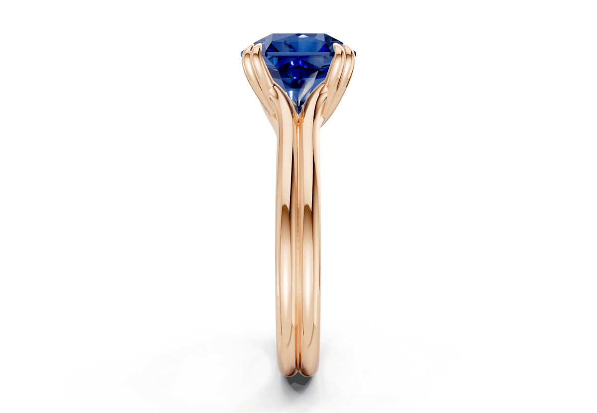 Audrey Sapphire Gemstone Solitaire Radiant Squareuare Cut 3.1mm Engagement Ring
