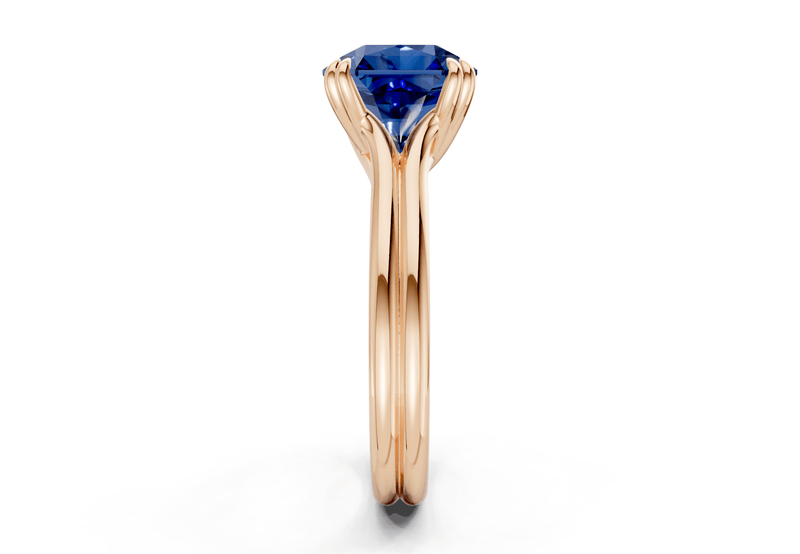Audrey Sapphire Gemstone Solitaire Radiant Squareuare Cut 3.1mm Engagement Ring - Ring Premier