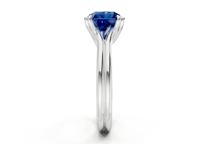 Audrey Sapphire Gemstone Solitaire Radiant Squareuare Cut 3.1mm Engagement Ring - Ring Premier