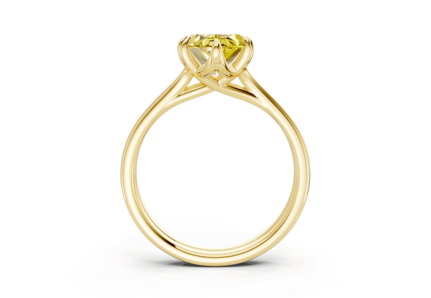 Audrey Yellow Diamond Solitaire Marquise Cut 3.1mm Engagement Ring - Ring Premier