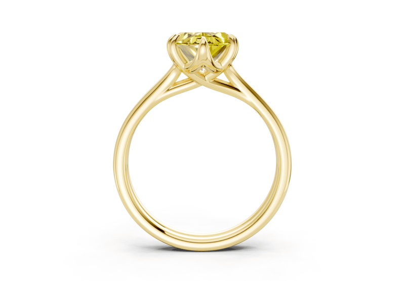 Audrey Yellow Diamond Solitaire Marquise Cut 3.1mm Engagement Ring