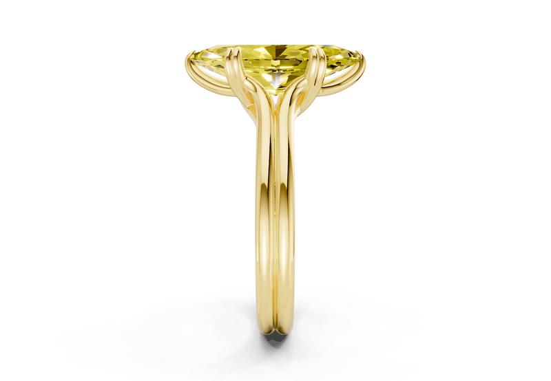 Audrey Yellow Diamond Solitaire Marquise Cut 3.1mm Engagement Ring - Ring Premier