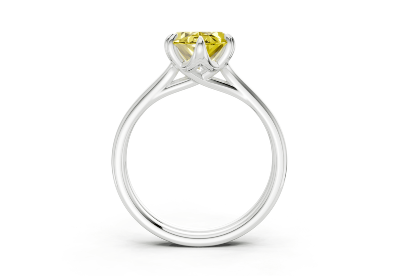 Audrey Yellow Diamond Solitaire Marquise Cut 3.1mm Engagement Ring - Ring Premier