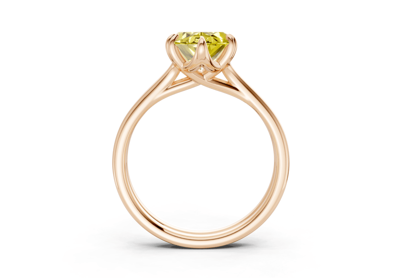 Audrey Yellow Diamond Solitaire Marquise Cut 3.1mm Engagement Ring - Ring Premier