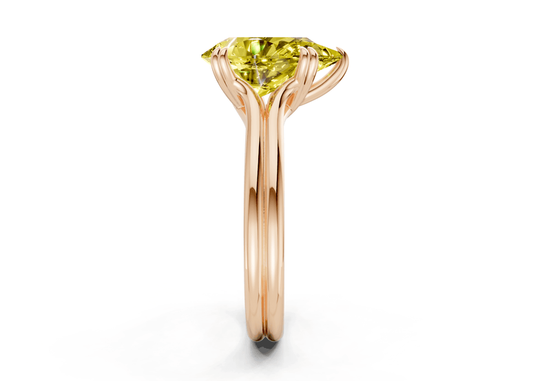 Audrey Yellow Diamond Solitaire Pear Cut 3.1mm Engagement Ring - Ring Premier
