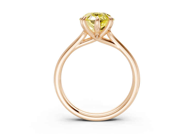 Audrey Yellow Diamond Solitaire Pear Cut 3.1mm Engagement Ring - Ring Premier