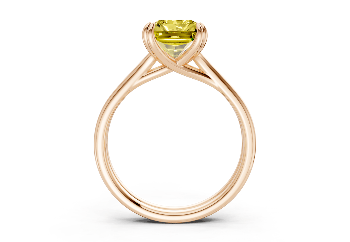 Audrey Yellow Diamond Solitaire Radiant Cut 3.1mm Engagement Ring