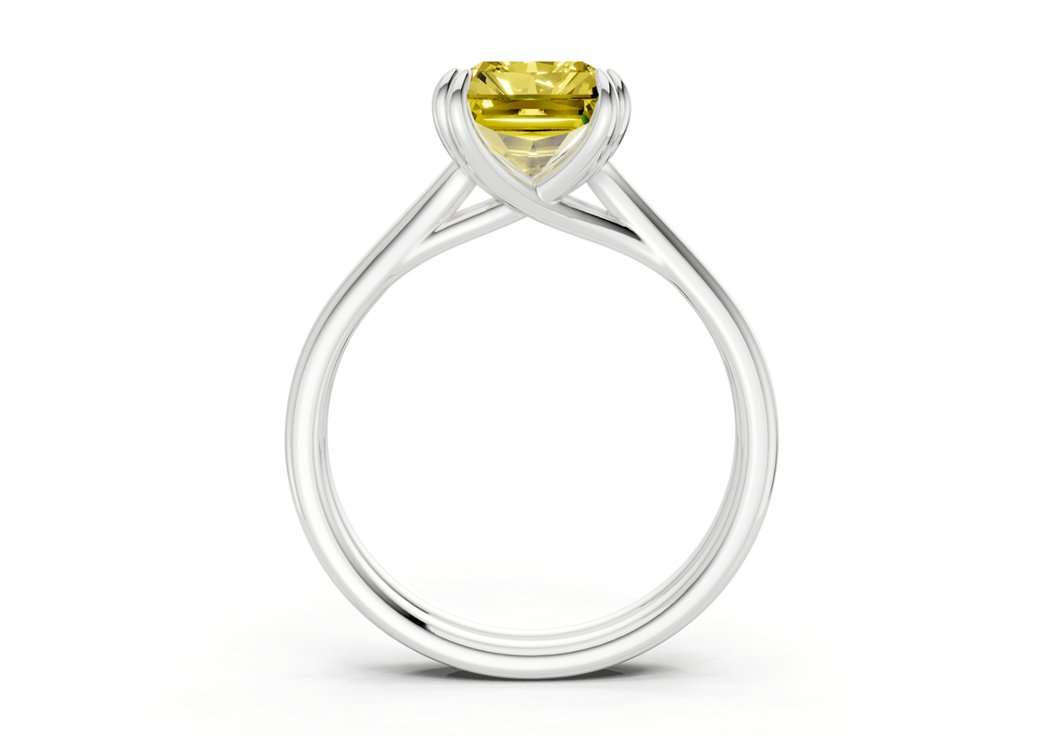 Audrey Yellow Diamond Solitaire Radiant Cut 3.1mm Engagement Ring