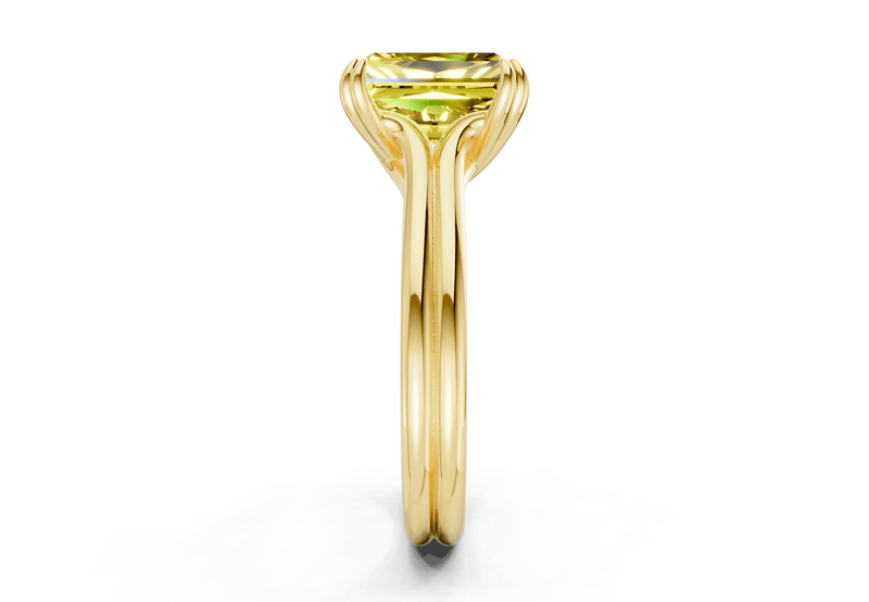 Audrey Yellow Diamond Solitaire Radiant Cut 3.1mm Engagement Ring - Ring Premier
