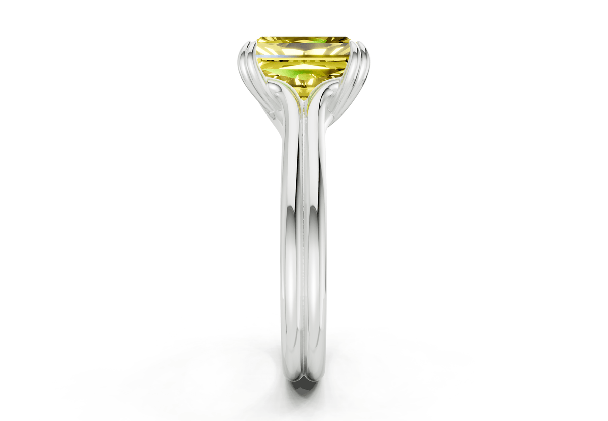 Audrey Yellow Diamond Solitaire Radiant Cut 3.1mm Engagement Ring