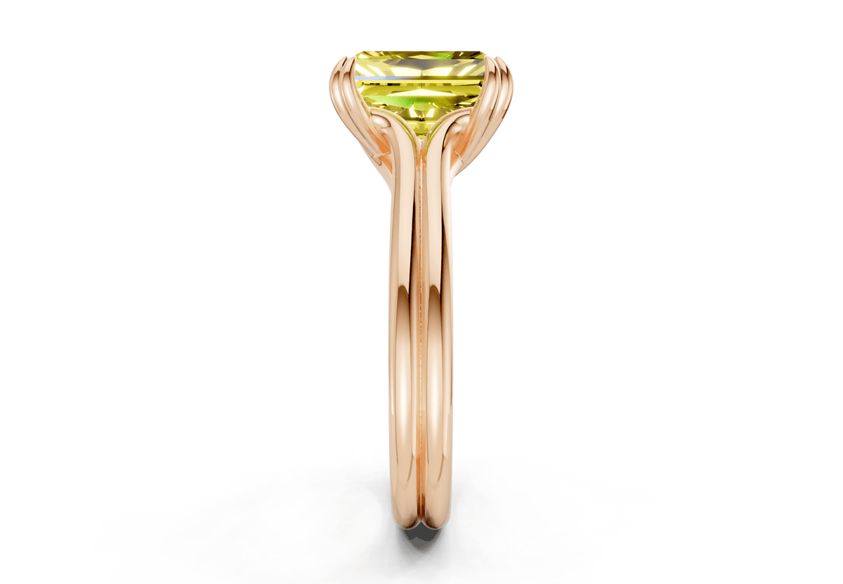 Audrey Yellow Diamond Solitaire Radiant Cut 3.1mm Engagement Ring
