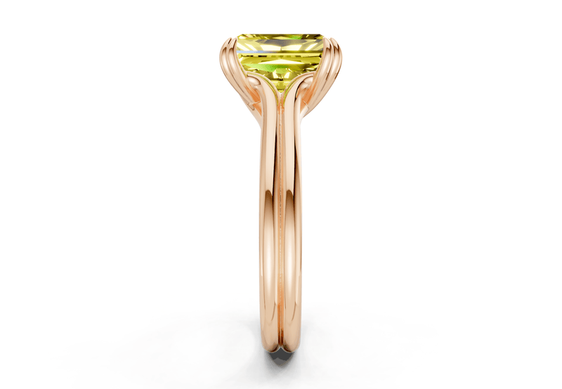 Audrey Yellow Diamond Solitaire Radiant Cut 3.1mm Engagement Ring - Ring Premier