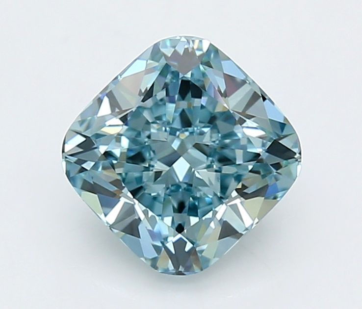 2.03 Carat Cushion Cut Fancy Blue