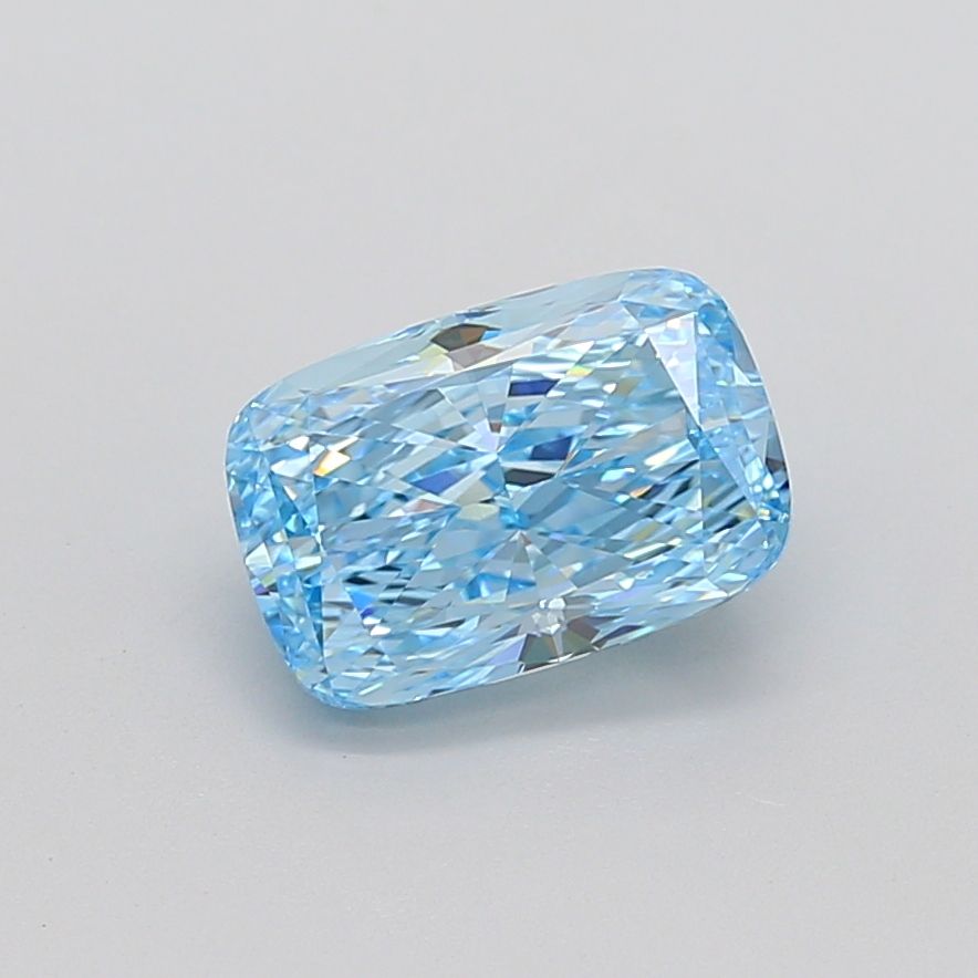 3.18 Carat Cushion Cut Fancy Blue