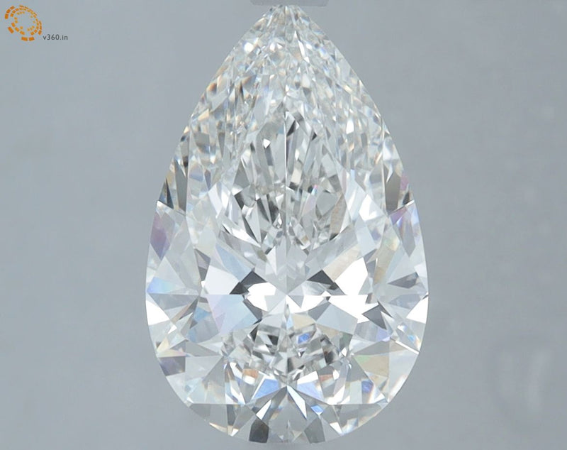 2.81 Carat F-VVS2 Pear Lab Diamond