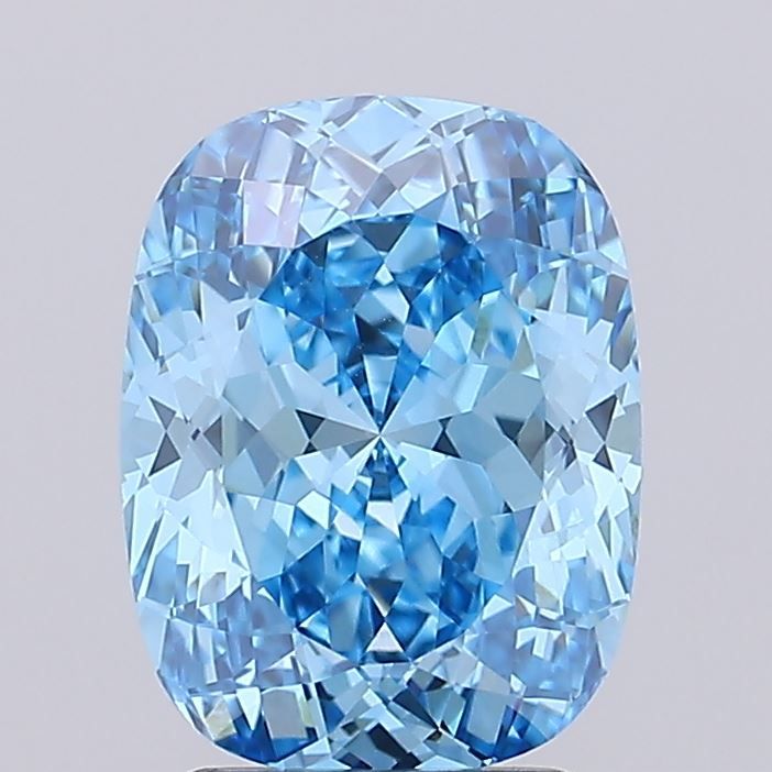 3.14 Carat Cushion Cut Fancy Blue