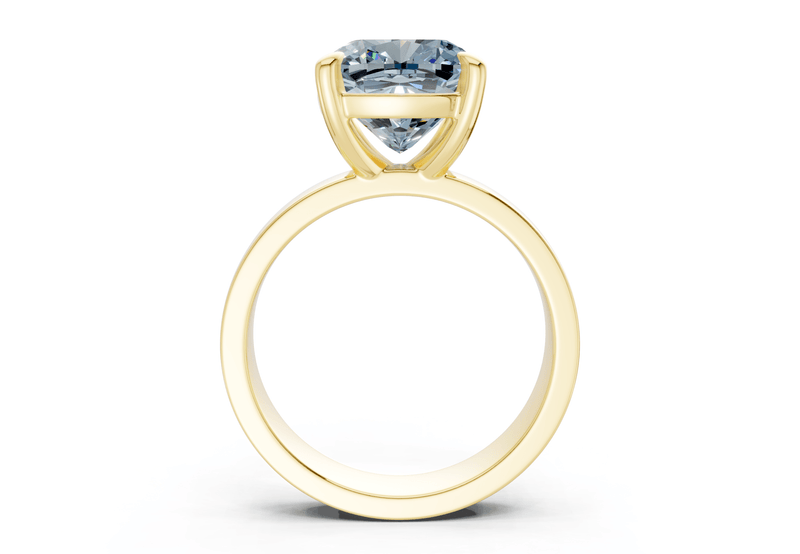 Cascade Blue Diamond Solitaire Cushion Squareuare Cut 4mm Engagement Ring