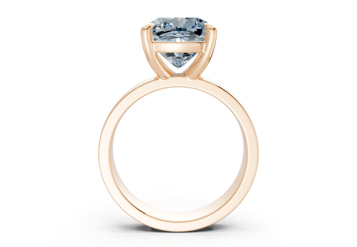 Cascade Blue Diamond Solitaire Cushion Squareuare Cut 4mm Engagement Ring