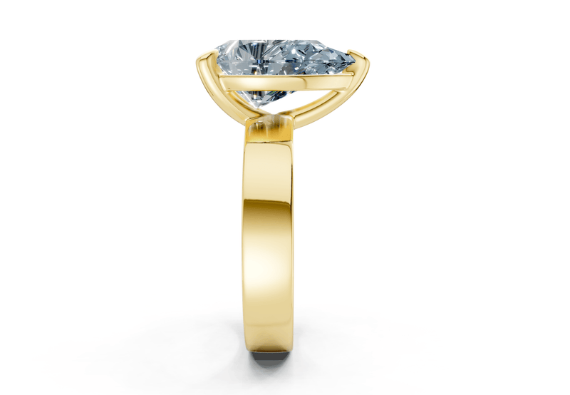 Cascade Blue Diamond Solitaire Pear Cut 4mm Engagement Ring - Ring Premier