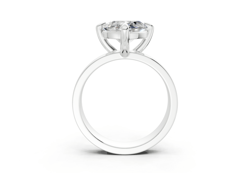 Cascade Diamond Solitaire Marquise Cut 4mm Engagement Ring - Ring Premier