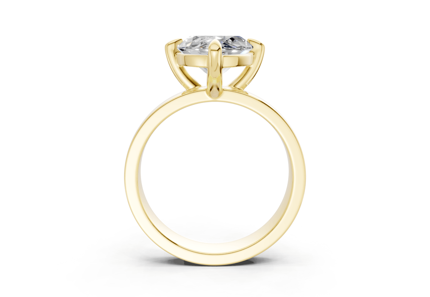 Cascade Diamond Solitaire Marquise Cut 4mm Engagement Ring - Ring Premier