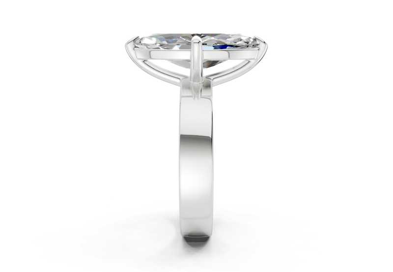 Cascade Diamond Solitaire Marquise Cut 4mm Engagement Ring - Ring Premier