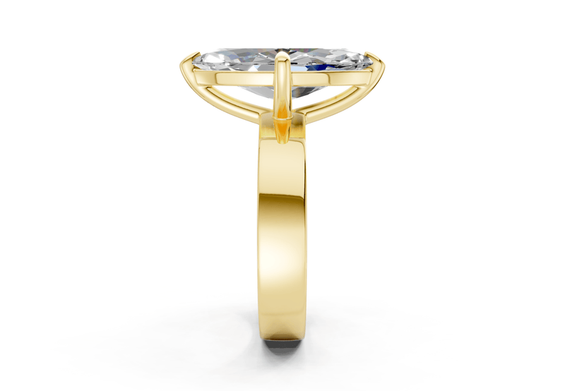 Cascade Diamond Solitaire Marquise Cut 4mm Engagement Ring - Ring Premier