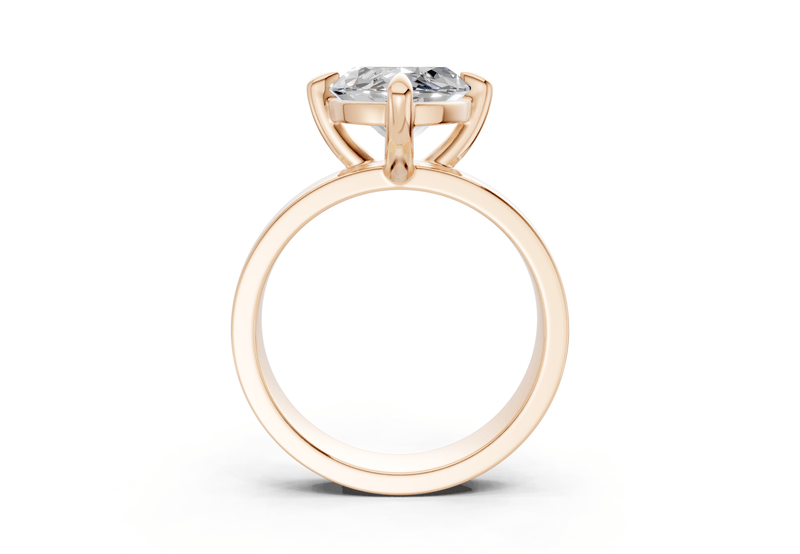 Cascade Diamond Solitaire Marquise Cut 4mm Engagement Ring - Ring Premier