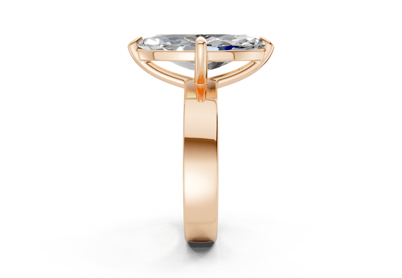 Cascade Diamond Solitaire Marquise Cut 4mm Engagement Ring - Ring Premier