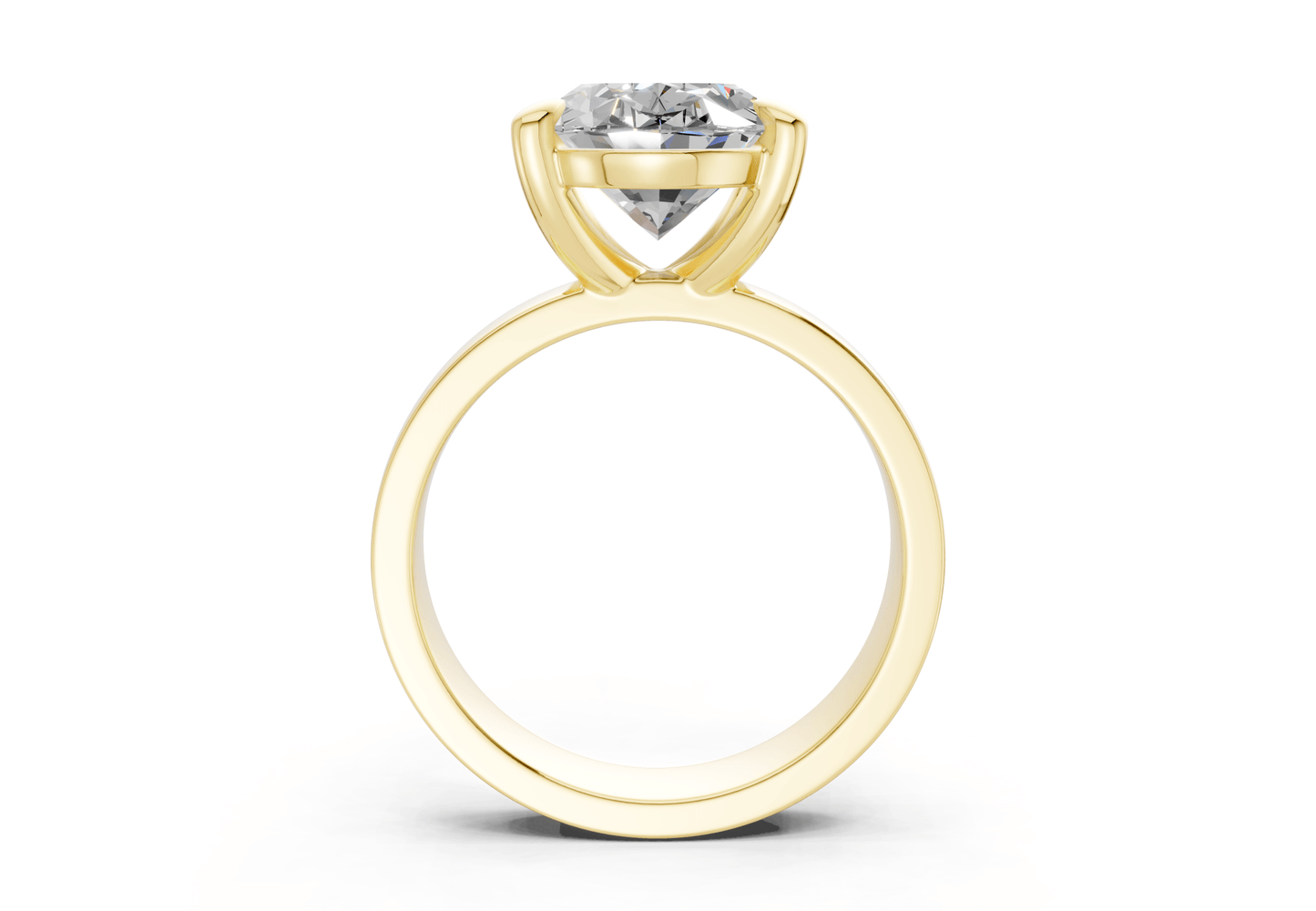 Cascade Diamond Solitaire Oval Cut 4mm Engagement Ring - Ring Premier