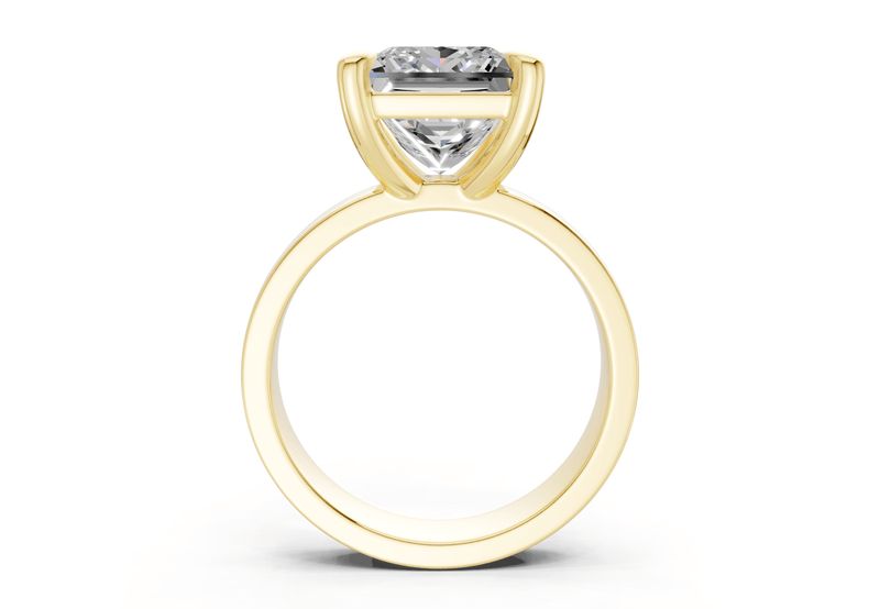 Cascade Diamond Solitaire Princess Cut 4mm Engagement Ring