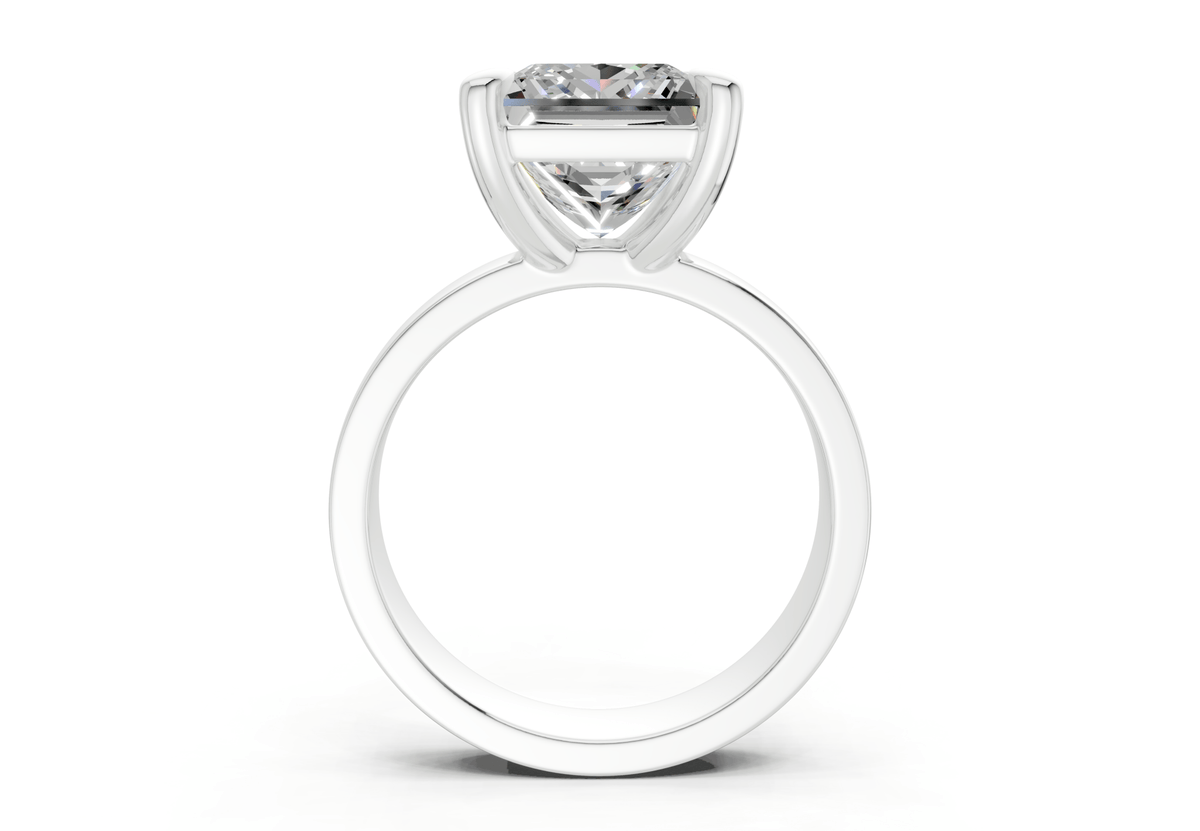 Cascade Diamond Solitaire Princess Cut 4mm Engagement Ring