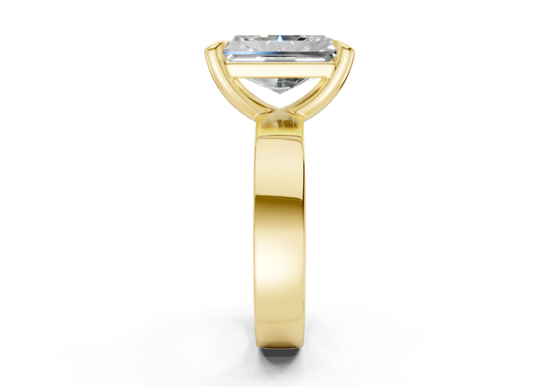 Cascade Diamond Solitaire Radiant Cut 4mm Engagement Ring - Ring Premier