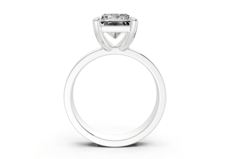 Cascade Diamond Solitaire Radiant Cut 4mm Engagement Ring - Ring Premier