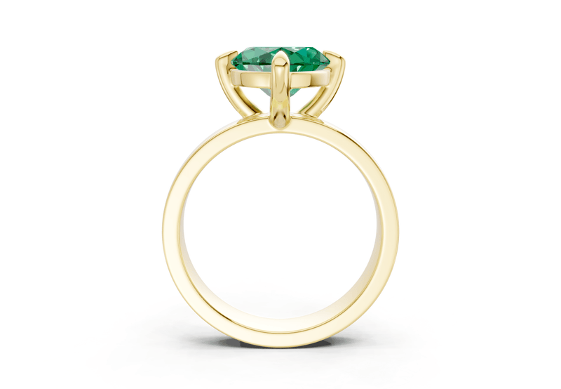 Cascade Emerald Gemstone Solitaire Marquise Cut 4mm Engagement Ring