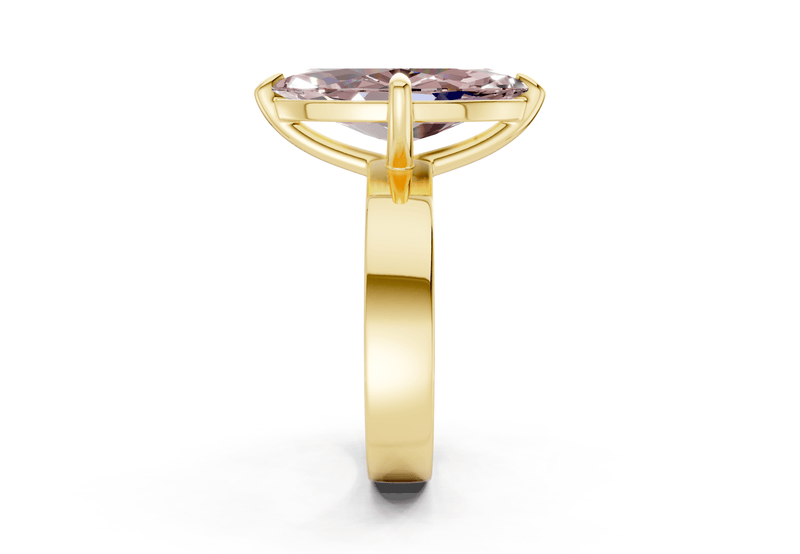 Cascade Pink Diamond Solitaire Marquise Cut 4mm Engagement Ring - Ring Premier
