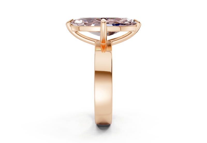 Cascade Pink Diamond Solitaire Marquise Cut 4mm Engagement Ring - Ring Premier