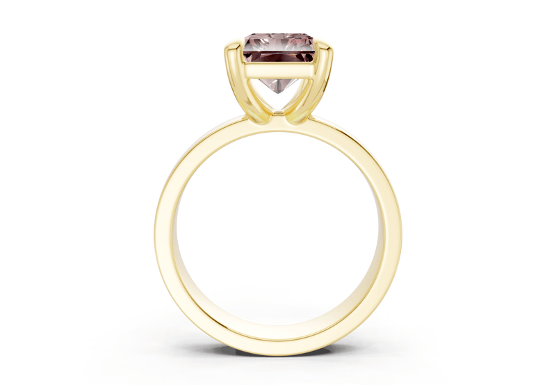 Cascade Pink Diamond Solitaire Radiant Cut 4mm Engagement Ring