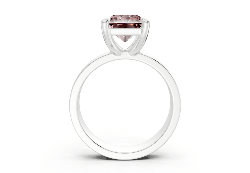 Cascade Pink Diamond Solitaire Radiant Cut 4mm Engagement Ring - Ring Premier