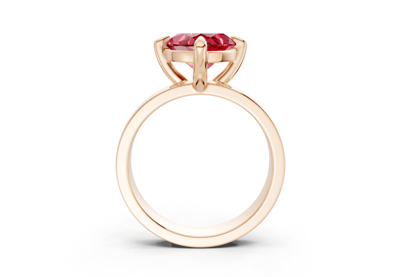 Cascade Ruby Gemstone Solitaire Marquise Cut 4mm Engagement Ring - Ring Premier