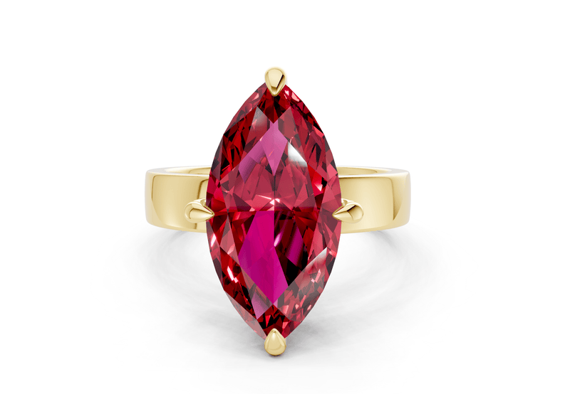 Cascade Ruby Gemstone Solitaire Marquise Cut 4mm Engagement Ring
