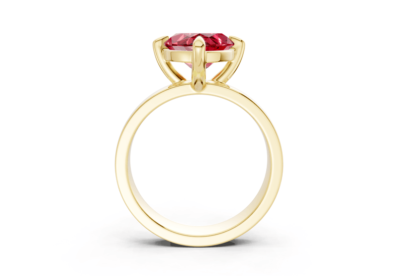 Cascade Ruby Gemstone Solitaire Marquise Cut 4mm Engagement Ring - Ring Premier
