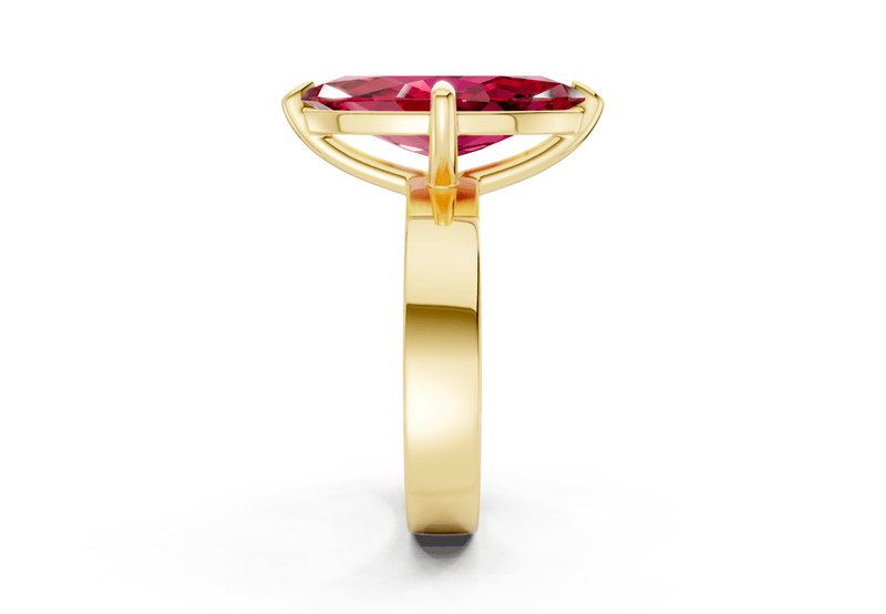Cascade Ruby Gemstone Solitaire Marquise Cut 4mm Engagement Ring - Ring Premier