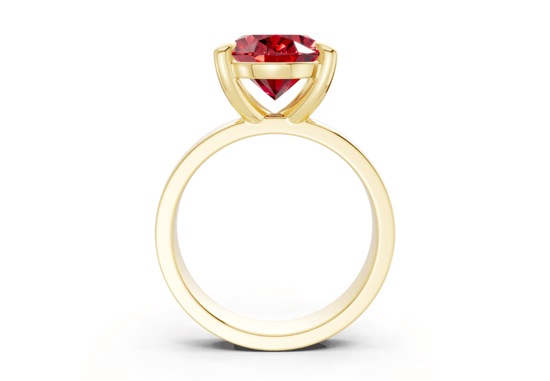 Cascade Ruby Gemstone Solitaire Oval Cut 4mm Engagement Ring