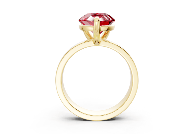 Cascade Ruby Gemstone Solitaire Pear Cut 4mm Engagement Ring