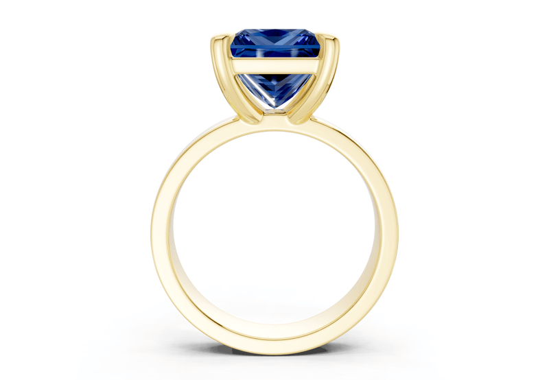 Cascade Sapphire Gemstone Solitaire Princess Cut 4mm Engagement Ring