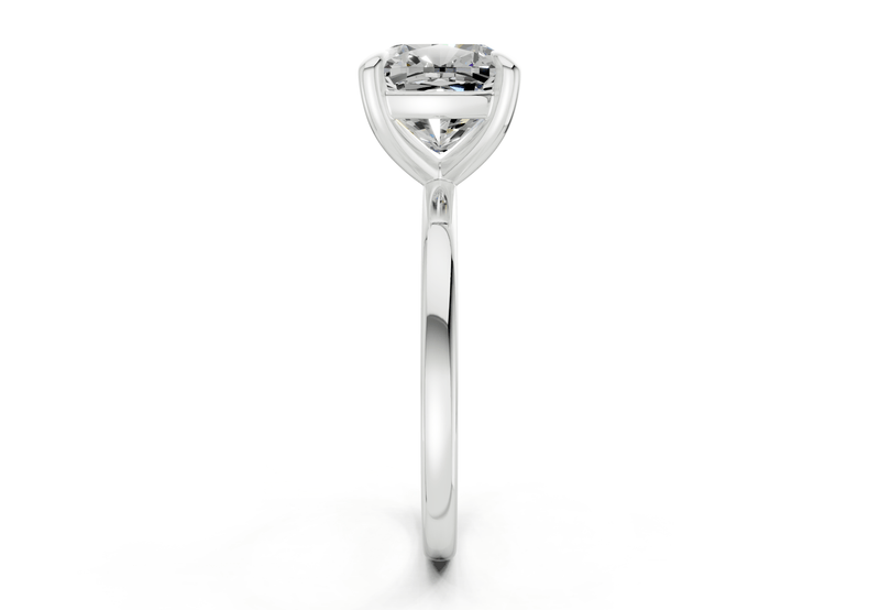 Clementine Diamond Solitaire Cushion Squareuare Cut 1.8mm Engagement Ring - Ring Premier
