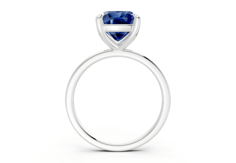 Clementine Sapphire Gemstone Solitaire Cushion Squareuare Cut 1.8mm Engagement Ring - Ring Premier