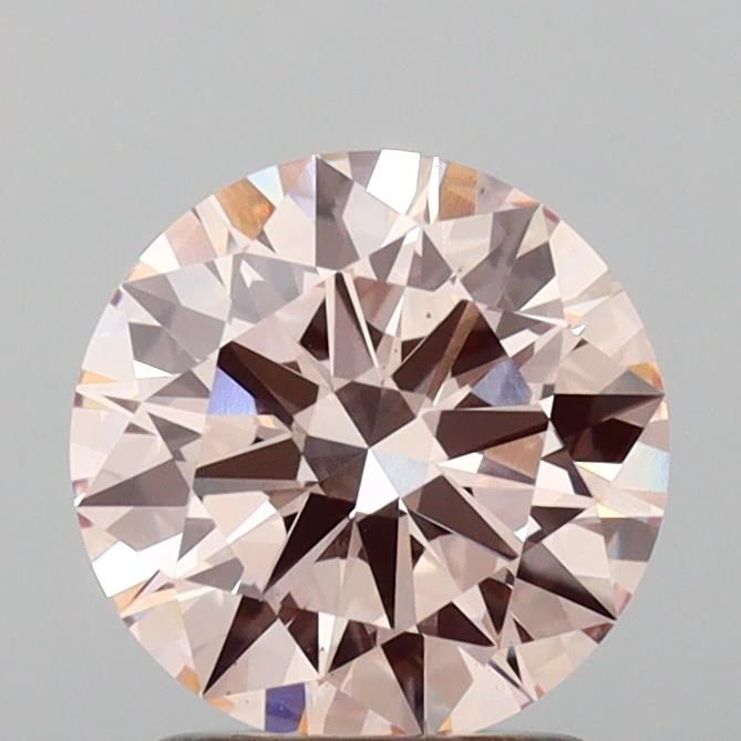 1.58 Carat Round Cut Fancy Pink